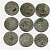 ПОЛЬША ЛОТ ИЗ 9 МОНЕТ В ПОЛТАРАК XVII век серебро M12-13-1