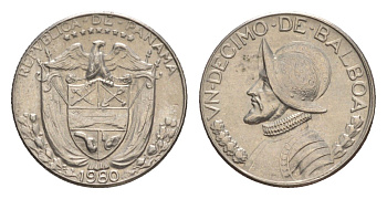 Панама 1/10 бальбоа (10 сентесимо) 1980 KM 10 медь плакированная медно-никелем 4644-157