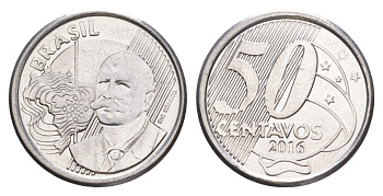 Бразилия 50 сентаво 2016 KM 651a нержавеющая сталь UNC 4642-1155