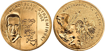 Польша 2 злотых 2009 MW, серия польские художники XIX-XX века, Владислав Стржеминский (1893-1952) KM 705 нордик UNC 4676-527