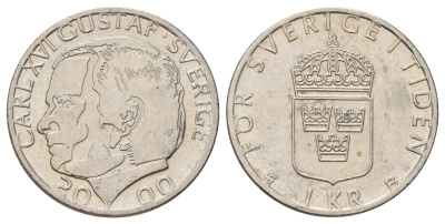 Швеция 1 крона 2000 Карл XVI Густав (1973-) KM 852a медно-никель 4671-411
