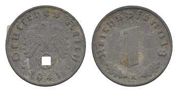 Германия 1 рейхспфенниг 1941 A KM 97, J.369 цинк 4613-444