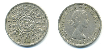 Великобритания 2 шиллинга (флорин) 1963 Елизавета II (1952-2022) KM 906, Spink 4146 медно-никель 23-1016