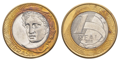 Бразилия 1 реал 2010 KM 652a биметалл UNC 4646-132