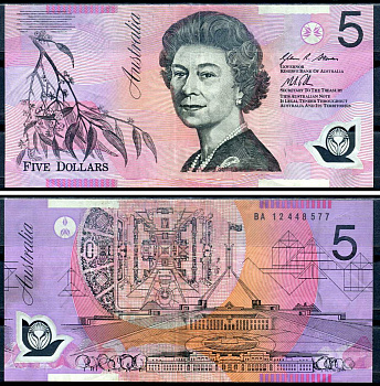Австралия 5 долларов 2012 Pick 57 g пластик 7376-33-2-2