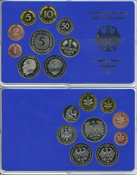 ФРГ НАБОР ИЗ 9 МОНЕТ 1978 G ОФИЦИАЛЬНЫЙ НАБОР В ПЛАСТИКЕ PROOF 00-00