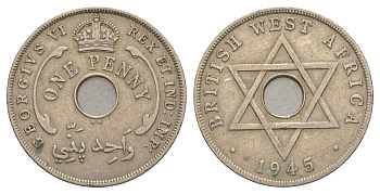 Британская Западная Африка 1 пенни 1952 H, Георг VI (1936-1952) KM 30a бронза 4634-834