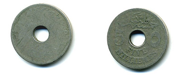 ЕГИПЕТ 5 МИЛЛИМ 1917 KM 315 медно-никель 04-335