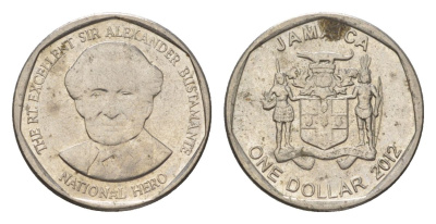 Ямайка 1 доллар 2012 KM 189 сталь плакированная никелем 4627-718