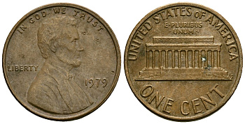 США 1 цент 1979 Линкольн KM 201 медь цинк 4136-162
