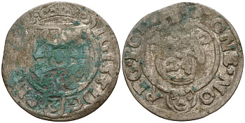 Польша 3 полкера (3 полторака - 1 крейцер) ND (1620-1627) Сигизмунд III Ваза (1587-1632) KM 41 серебро 4158-1161