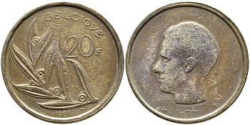 Бельгия 20 франков 1981 Belgique, Бодуэн I (1951-1993) KM 159 никель бронза 4364-3311