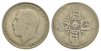 Великобритания 2 шиллинга (флорин) 1922 Георг V (1910-1936) KM 817a, Spink 4022 серебро 4607-426