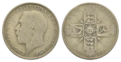 Великобритания 2 шиллинга (флорин) 1922 Георг V (1910-1936) KM 817a, Spink 4022 серебро 4607-426