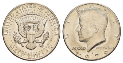 США 1/2 доллара (50 центов) 1979 D, Джон Кеннеди KM A202b медь плакированная медно-никелем aUNC 4117-734