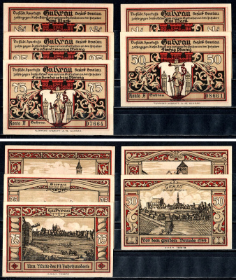 Гурау (Силезия) набор из 5 нотгельдов 1922 7556-72-2-2