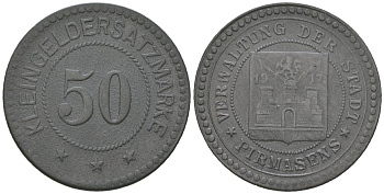 Пирмазенс (Бавария) 50 пфеннингов 1917 Funck 426.2, Men18 25724.2 цинк 4586-953