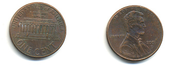 США 1 ЦЕНТ 2001 D ЛИНКОЛЬН KM 201b цинк плакированный медью 179-536