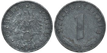 ГЕРМАНИЯ 1 РЕЙХСПФЕННИГ 1941 J, J 369, KM 97 цинк 72-1664