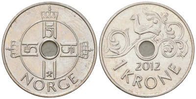 Норвегия 1 крона 2012 Харальд V (1991-) KM 462 медно-никель 4561-321