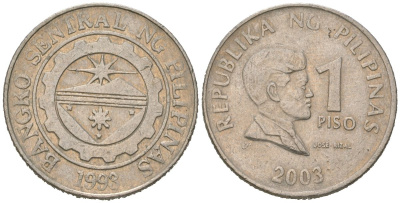 Филиппины 1 писо 2003 KM 269 медно-никель 4616-1226
