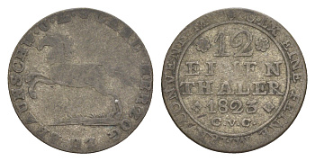 Брауншвейг 1/12 талера 1823 KM 1105 серебро 1522-1241