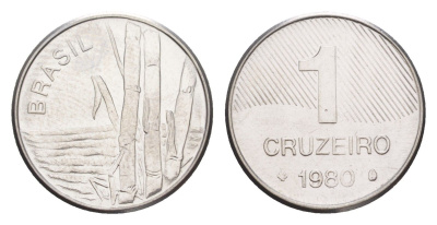 Бразилия 1 крузейро 1980 KM 590 нержавеющая сталь UNC 4644-468