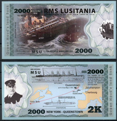 Земля Королевы Мод набор из 6 банкнот 2020-2022 великие катастрофы мира   бумага  UNC (пресс) 446-26-3-1