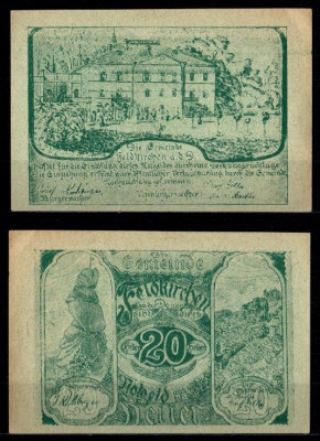 Австрия, Фельдкирхен-ан-дер-Донау 20 геллеров 1920 Jaksc/Pick JPR0197a-20 бумага 2193-29-3-2