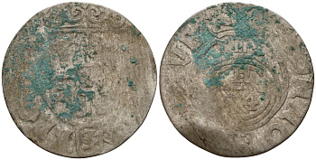 Польша 3 полкера (3 полторака - 1 крейцер) ND (1620-1627) Сигизмунд III Ваза (1587-1632) KM 41 серебро 4158-1043