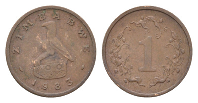 Зимбабве 1 цент 1983 птица-идол KM 1 бронза 4702-769