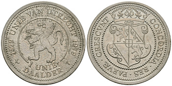 Нидерланды 1 даалдер 1979 400 лет Утрехтскому союзу медно-никель UNC 81-515