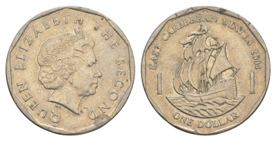 Восточные Карибские острова (Карибы) 1 доллар 2004 KM 39 медно-никель 4646-245