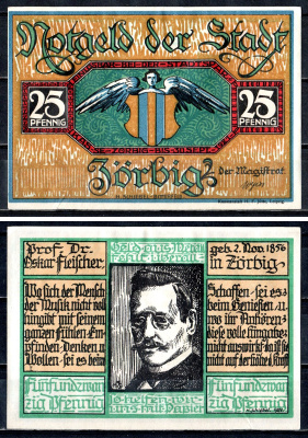 Цёрбиг (Пруссия, Саксония) 25 пфеннигов 1921 2193-40-3-2