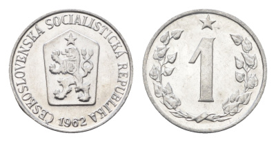 Чехословакия 1 геллер 1962 Социалистическая Республика KM 51 алюминий  UNC  M69-19