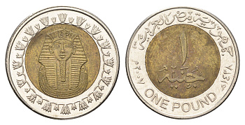 Египет 1 фунт 2007 сфинкс KM 940a биметалл 4660-1035