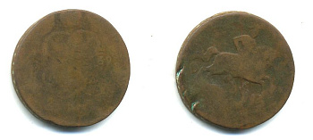 РОССИЯ 1 КОПЕЙКА 1759 медь 61-451