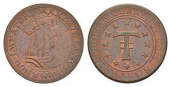 Австрия фентезийная монета в единую европейская денежной единицe 1 талер диаметр 25 мм, вес 6,5 гр бронза 4656-437