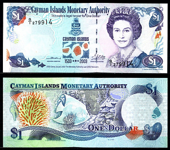 Каймановы острова 1 доллар 2003 "500 лет открытия Каймановых островов" Pick 30 a бумага UNC (пресс) 2119-41-1-2
