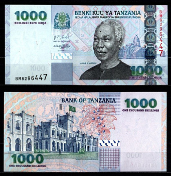 Танзания 1000 шиллингов 2006 Pick 36 b бумага UNC (пресс) 7214-43-3-2