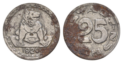 Ахен 25 пфеннигов 1920 Funck 1.8 железо 4167-536