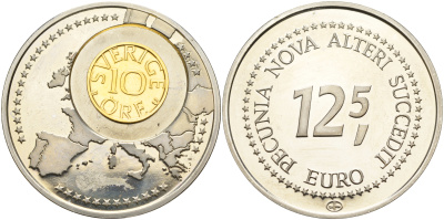 Швеция медаль в 12,5 евро монета на монете медно-никель UNC 1078-2-54