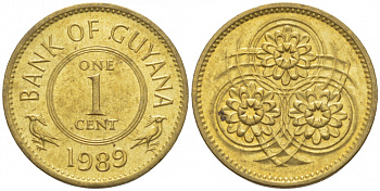 Гайана 1 цент 1967 Республика KM 31 никель латунь 3309-619