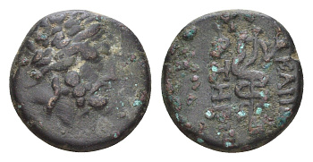 Мисия, Пергам АЕ 200-150 гг. до н.э. голова Асклепия/змей на жезле Асклепия SNG von Aulock 1373 медь 1100-10-72