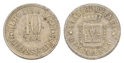 Гемюнден-на-Майне 10 пфеннигов ND Funck 155.2, Men18 11031.2 железо 4636-1125