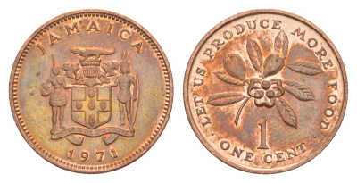 Ямайка 1 цент 1971 ФАО - Давайте производить больше еды KM 52 бронза UNC 4640-1264