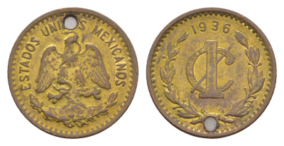 Мексика 1 сентаво 1936 KM 415 бронза 4655-1036