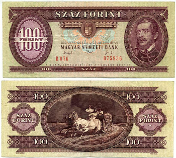 ВЕНГРИЯ 100 ФОРИНТОВ 1993 Pick 174b бумага 7146-29-2-2