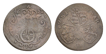 Саксен-Веймар 3 пфеннига 1622 Koppe 234 серебро 1515-142