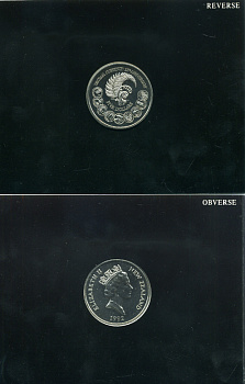 Новая Зеландия 5 долларов 1992 25 лет десятичной системе, в оригинальном картонном буклете KM 82 медно-никель UNC 1-4-1-19